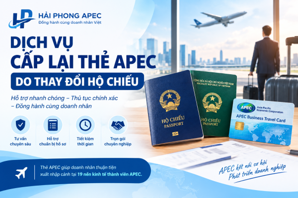 cấp lại thẻ APEC do thay đổi hộ chiếu
